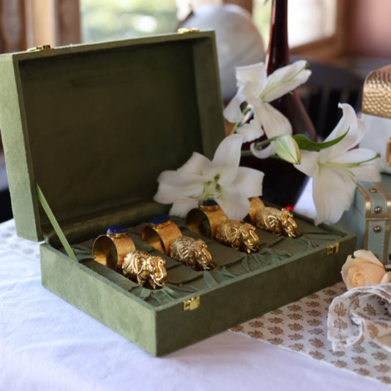 Elephant Napkin Ring Gold