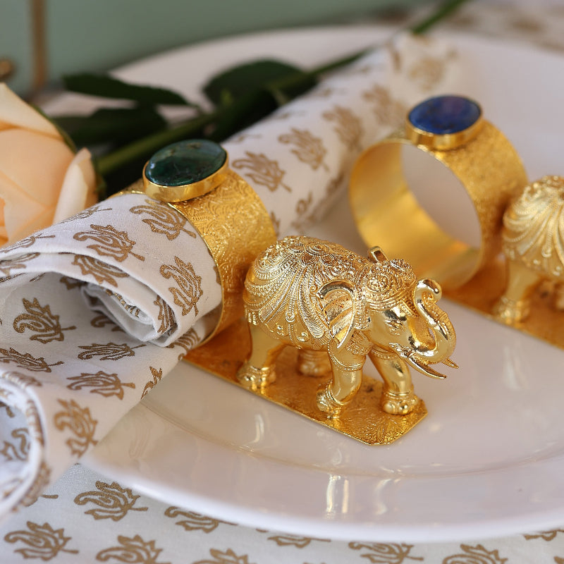 Elephant Napkin Ring Gold