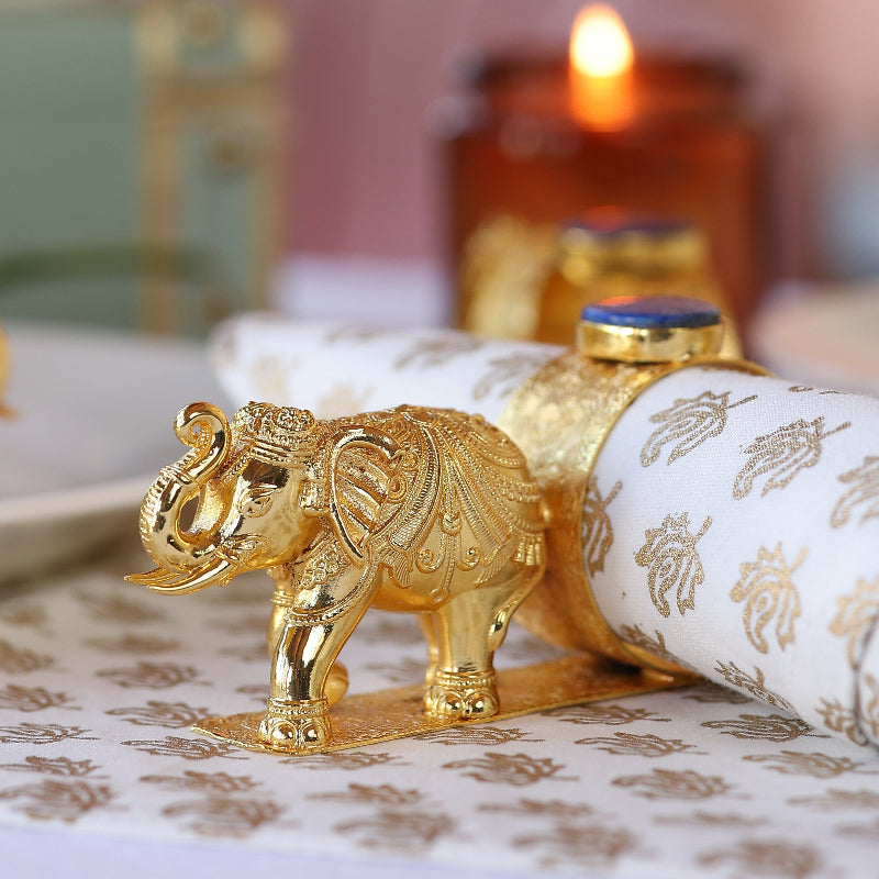 Elephant Napkin Ring Gold