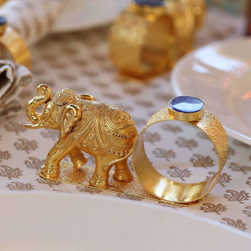 Elephant Napkin Ring Gold