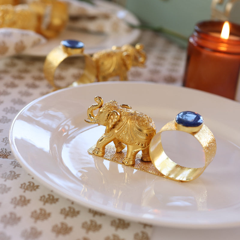 Elephant Napkin Ring Gold