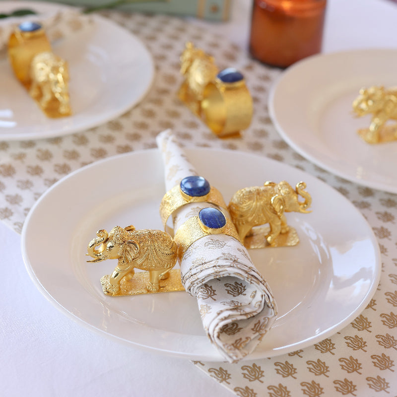 Elephant Napkin Ring Gold