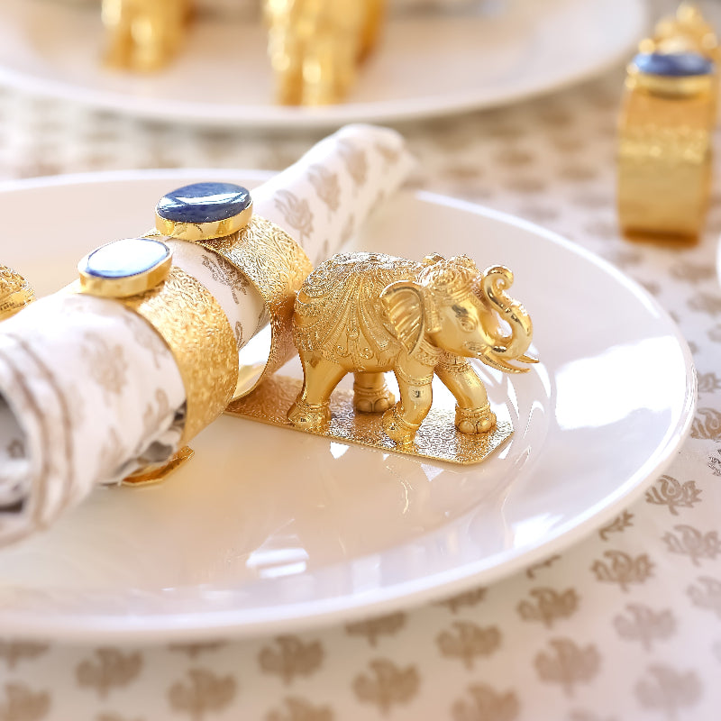 Elephant Napkin Ring Gold