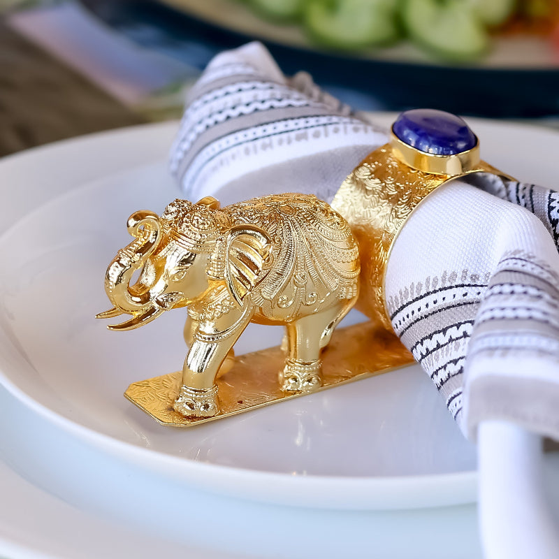 Elephant Napkin Ring Gold