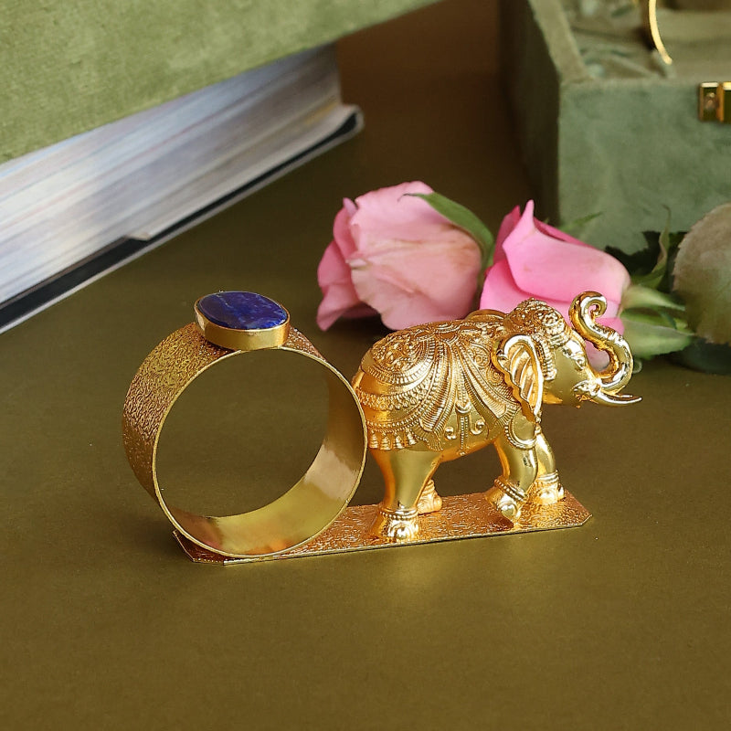 Elephant Napkin Ring Gold