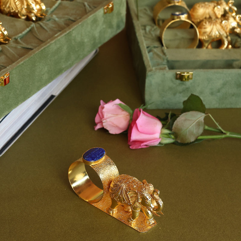 Elephant Napkin Ring Gold