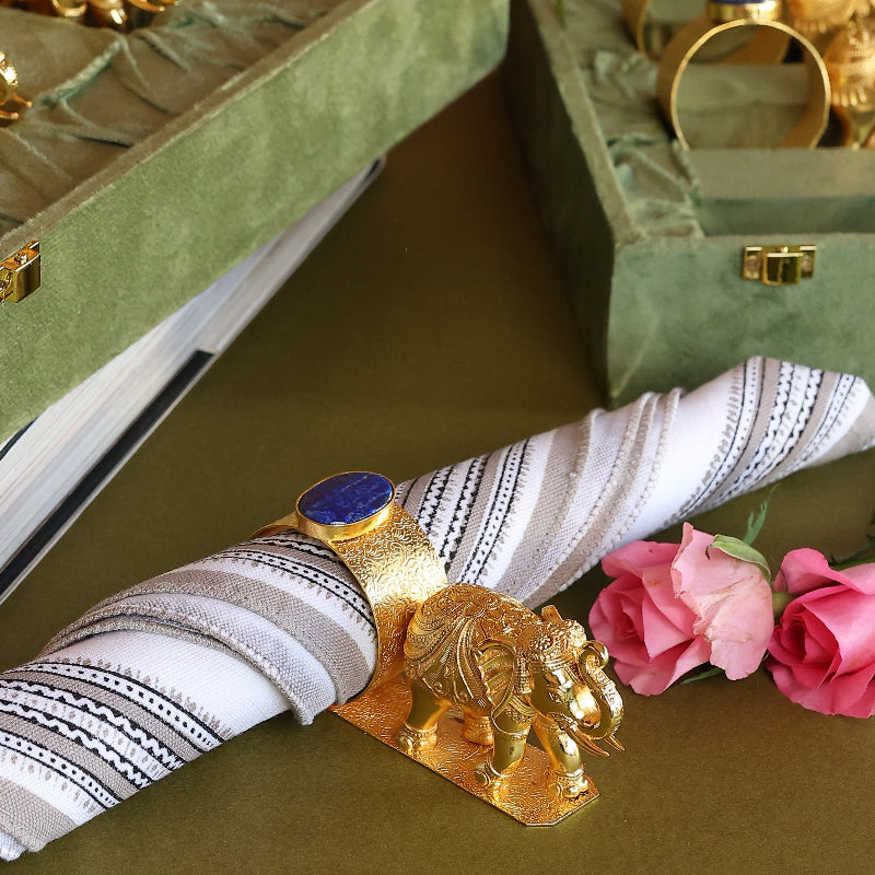 Elephant Napkin Ring Gold