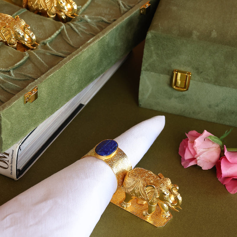 Elephant Napkin Ring Gold
