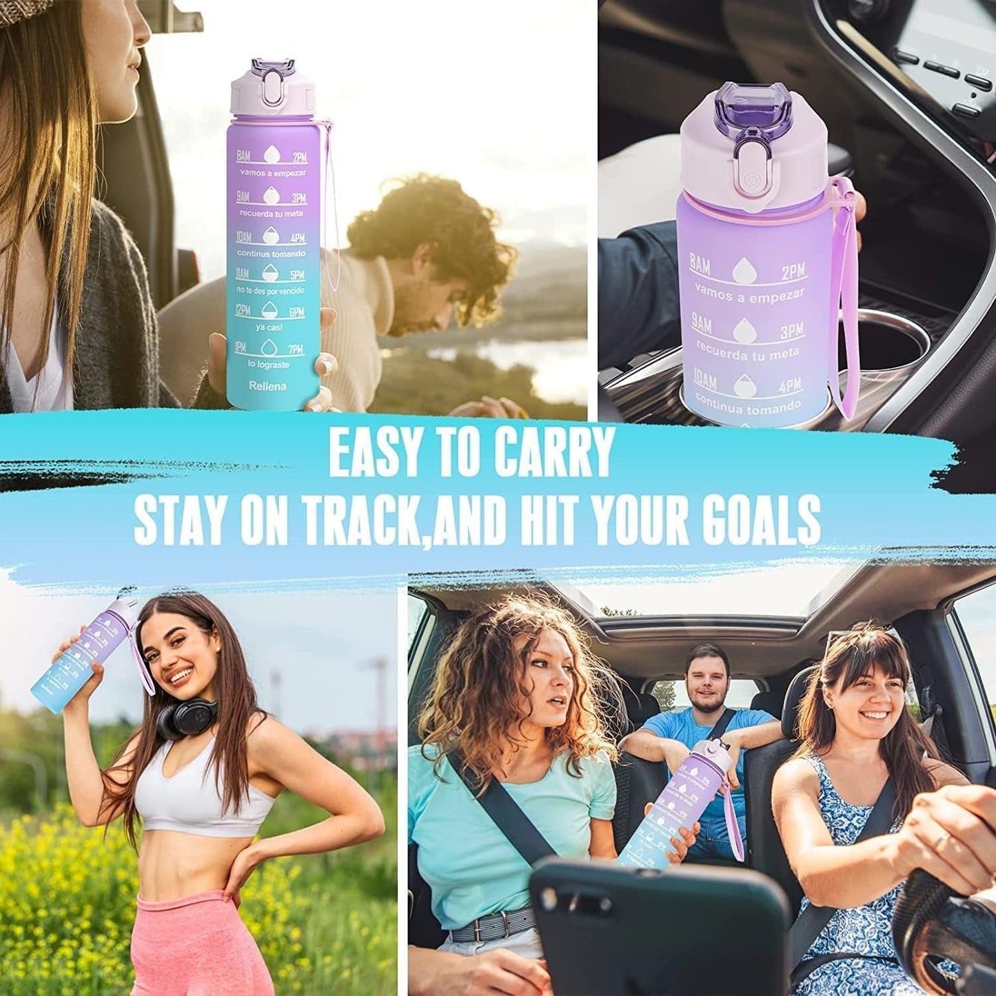 Motivation Sports Water Bottle Set 3-Pack