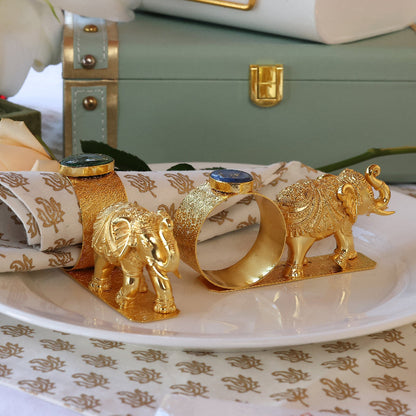 Elephant Napkin Ring Gold