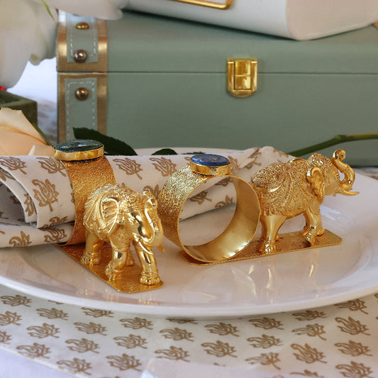 Elephant Napkin Ring Gold