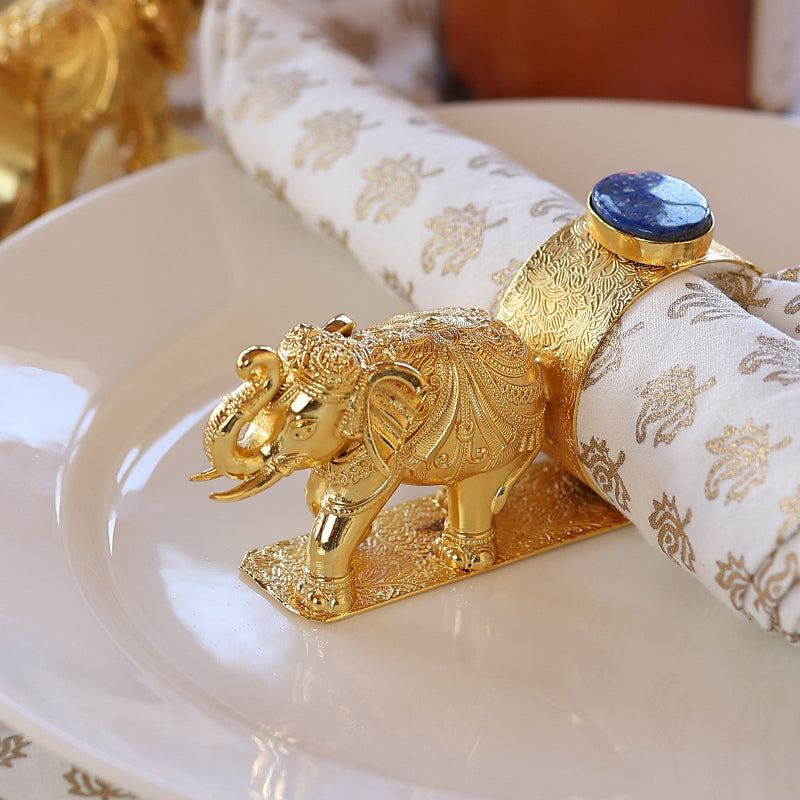 Elephant Napkin Ring Gold