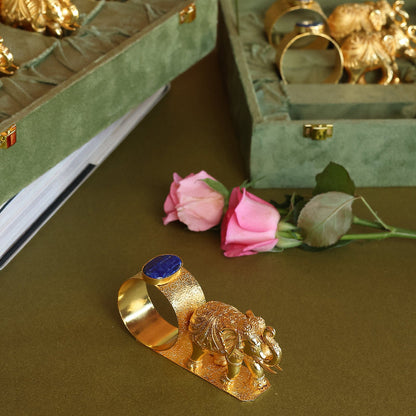 Elephant Napkin Ring Gold