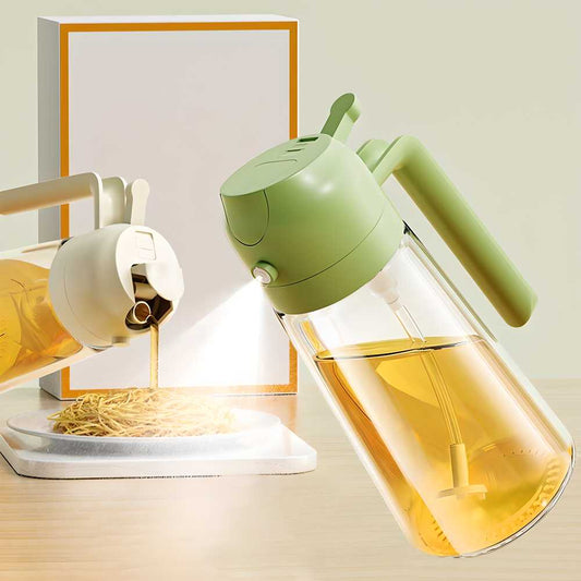 Portable Sprayer & Oil Dispenser – Dual Mode Glass Bottle for Kitchen & BBQ
