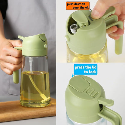 Portable Sprayer & Oil Dispenser – Dual Mode Glass Bottle for Kitchen & BBQ