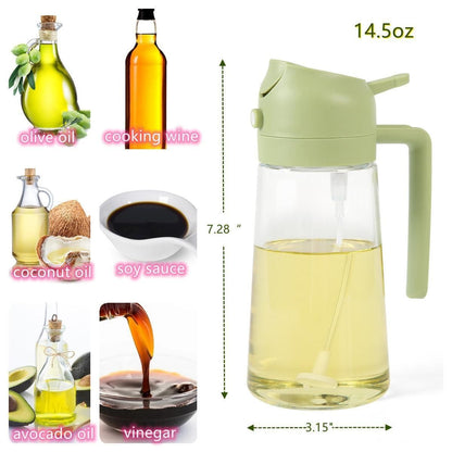 Portable Sprayer & Oil Dispenser – Dual Mode Glass Bottle for Kitchen & BBQ