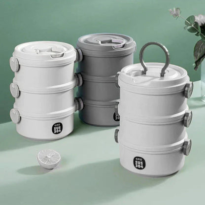 3-Layer Stack Your Lunch Heat Insulated Lunch Pack (Leak-Proof)