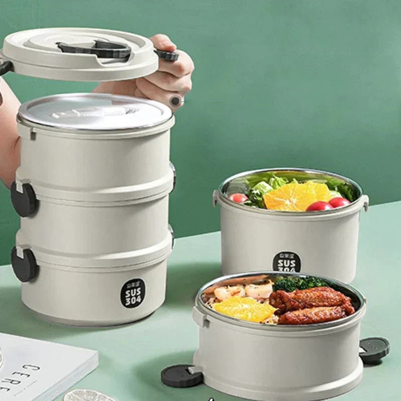 3-Layer Stack Your Lunch Heat Insulated Lunch Pack (Leak-Proof)