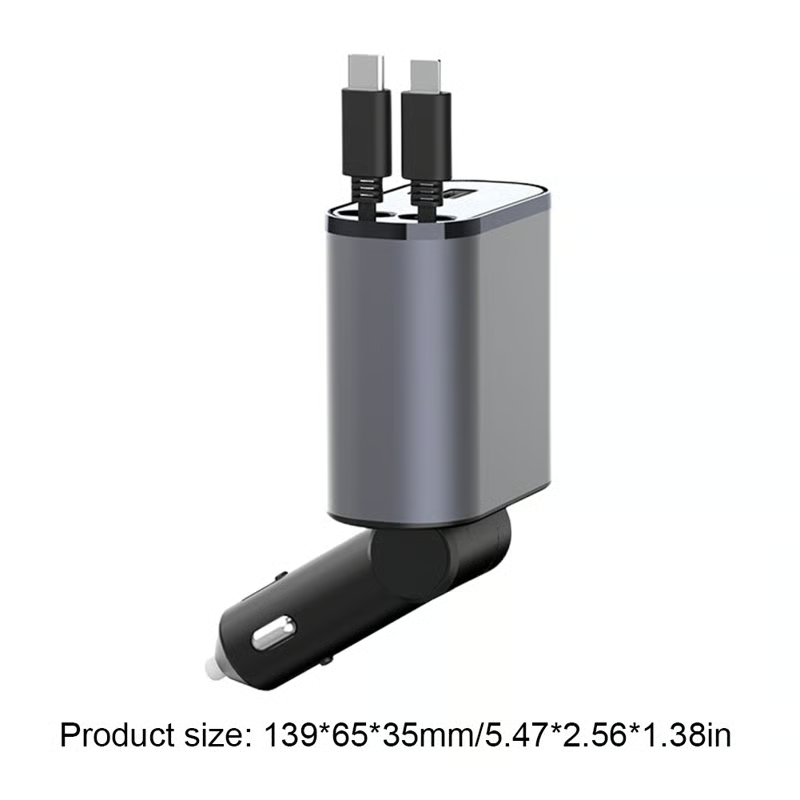 4 in 1 Fast Retractable Car Charger