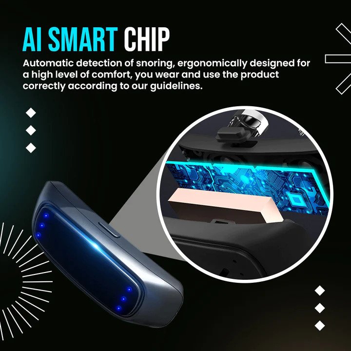 New Smart Throat Pulse Anti-Snoring Device